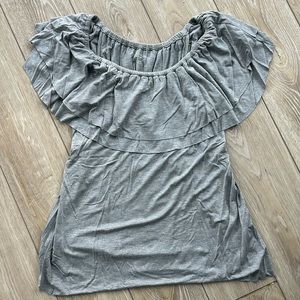 Soft surroundings gray shirt